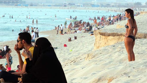 A campaign against foreigners revealing too much flesh in public is gaining momentum in the United Arab Emirates.
