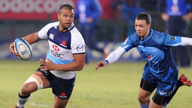Leading from the back ... Kurtley Beale was the Waratahs' best in their loss to the Bulls.