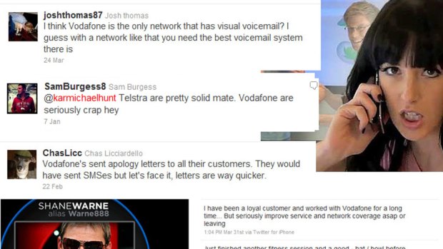 Vodafone has been copping a serve from celebrities on Twitter.