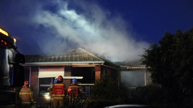 The fire at Topaz Court, Mulgrave this morning.