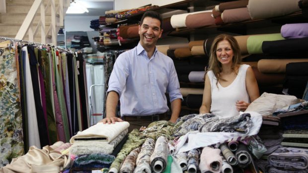 Against the trend, the Defteraios family's fabric shop is enjoying a revival. 'Greeks don't get rid of old clothes so easily any more. They repair them,' Fanis Defteraios says.