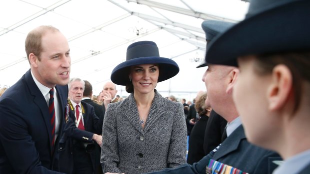 She then wore it again to meet veterans and serving members of the British armed forces at a reception following an unveiling of a national memorial honouring the Armed Forces and civilians who served their country during the Gulf War and conflicts in Iraq and Afghanistan in London. Photo: Alastair Grant