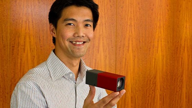 Lytro founder Dr Ren Ng with the camera he invented.