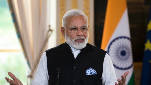 Indian Prime Minister Narendra Modi opposed the biometric ID card before coming to power.