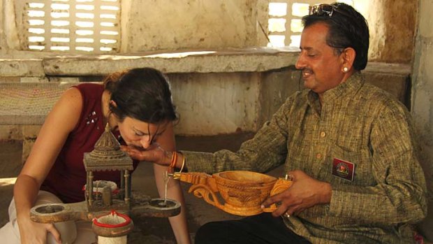 Drinking opium from the host's hand is a tradition for the Bishnoi people of Rajasthan.