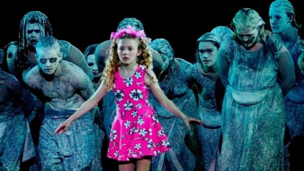 No pressure ... Nikki Webster, 13, performs in front of 4 billion people at the Sydney 2000 opening ceremony.