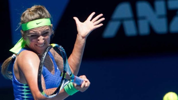 Dab hand: Victoria Azarenka yesterday defeated Iveta Benesova 6-2, 6-2, to become the first player to reach the Open quarter-finals.