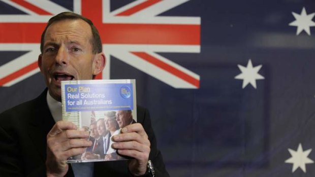 Tony Abbott in election campaign mode in the lead-up to the federal election last year.