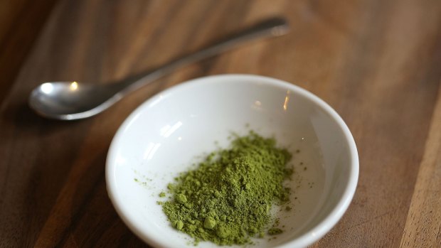 Matcha is made from ground green tea. 