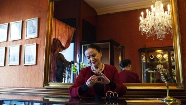 Treasures: Anne Schofield has sold jewellery in her shop in Queen Street, Woollahra for 44 years. 
