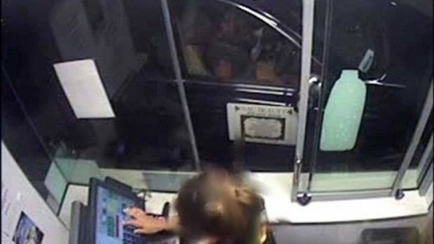Novy Chardon is caught on CCTV footage at a McDonalds drive-through.