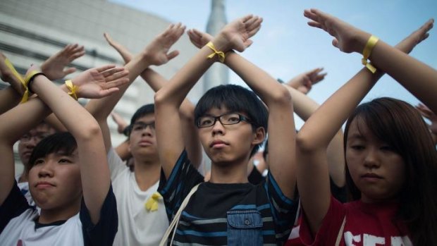 Student pro-democracy group Scholarism founder Joshua Wong.