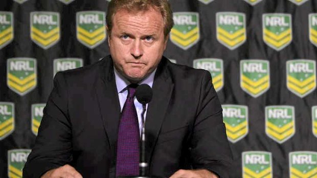 NRL boss Dave Smith announces the sanctions against Cronulla