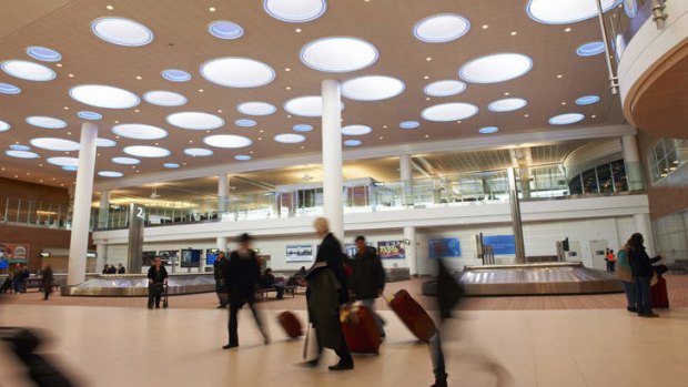 The baggage-claim at Richardson International Airport in Winnipeg, Canada.