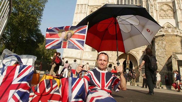 Seasoned royal fan John Loughrey was the first to stake his place for the wedding in front of Westminster Abbey.