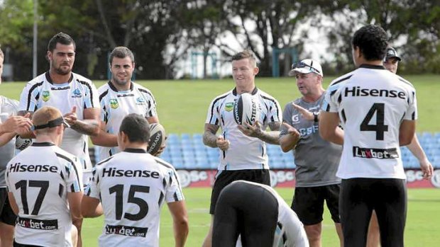 Staying focused: The Sharks prepare for their clash with the Titans on Sunday.