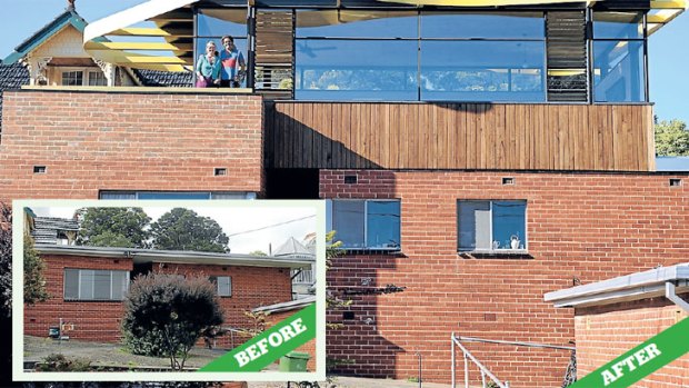 Going up: A timber and glass first floor adds interest – and a view – to this Northcote home.