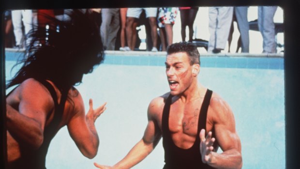 Jean-Claude Van Damme in Lionheart, one of his 59 movies.