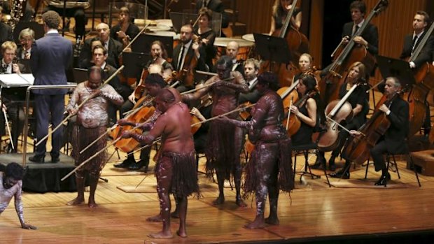 Jandamarra: dancers with the Sydney Symphony.