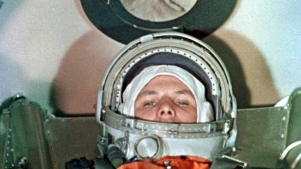 First man to orbit the Earth ... Russian Yuri Gagarin.