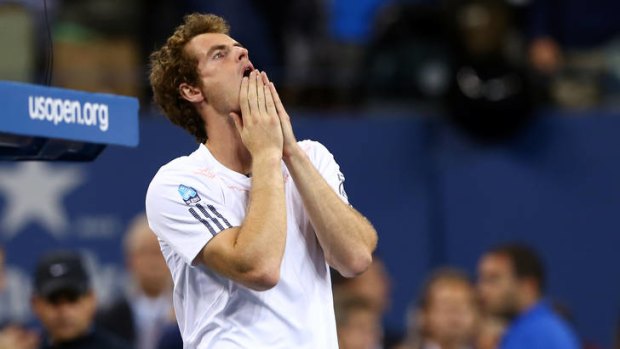 I've done it ... Andy Murray after defeating Novak Djokovic.