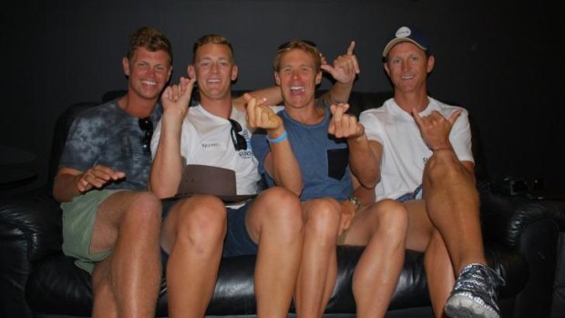 Harrison Reid, Trent Maxwell, Andrew Reid and Dean Gladstone will compete in the Rottnest Channel Swim this Saturday.