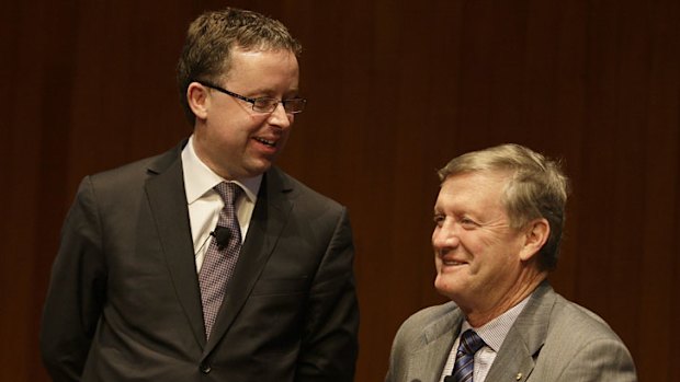 Qantas CEO Alan Joyce (left) and chairman Leigh Clifford.