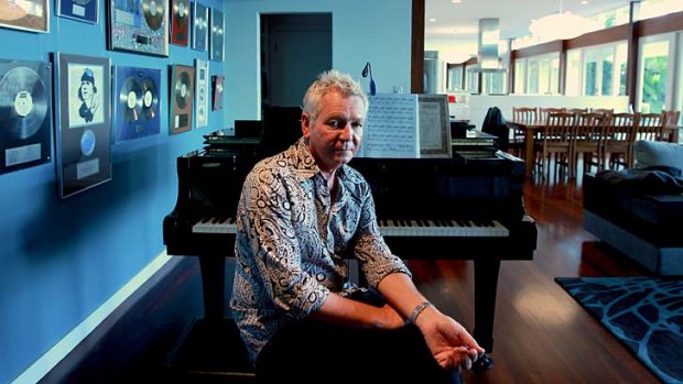 Time out ... Iva Davies finds time to relax at his Whale Beach house.