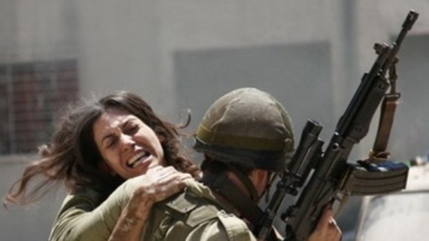 An Arab woman feels the wrath of an Israeli mopping up operation in the splendid anti-war film Lebanon.