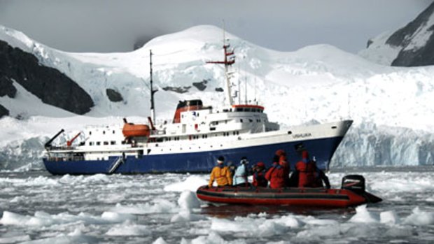 A file picture of the cruise ship Ushuaia in Antarctica.