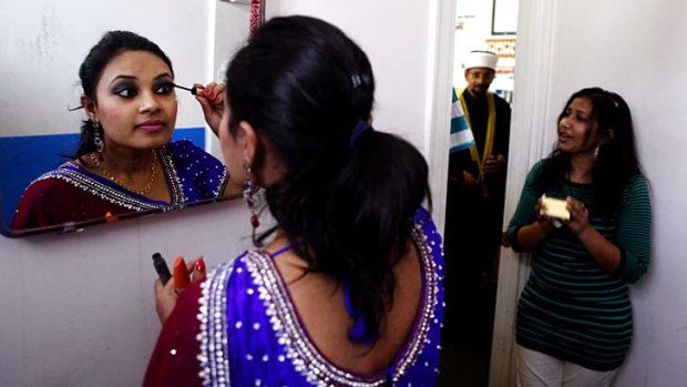 Punam Chowdhury prepares for her Skype wedding with Tanvire Ahmmed.