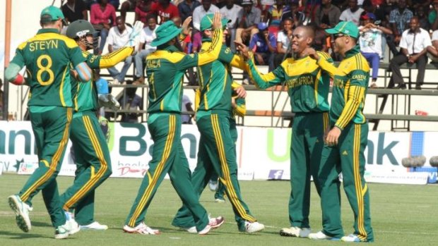 Back in control: South Africa responded well after being put under significant pressure by the Zimbabweans.