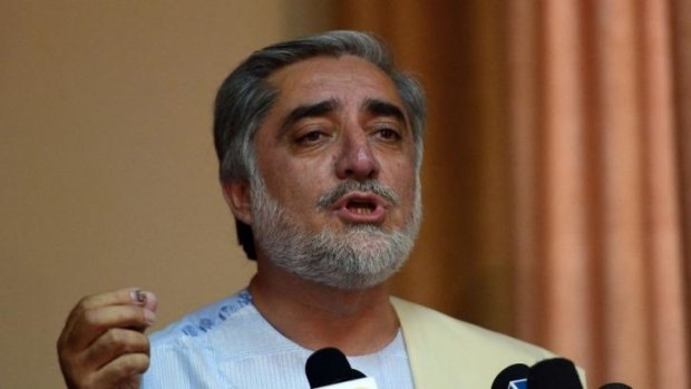Afghan presidential candidate Abdullah Abdullah received 45 per cent of the vote.