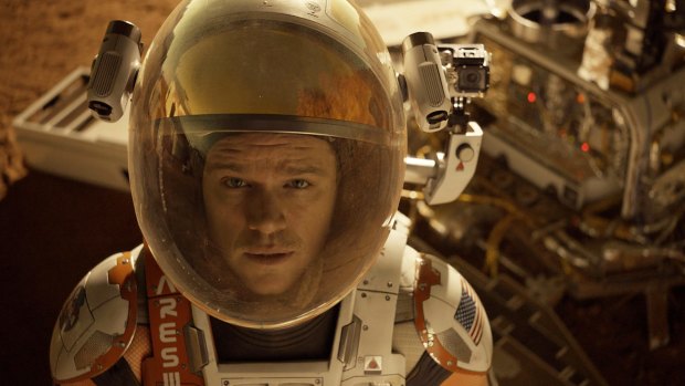  Matt Damon as Mark Watney in <i>The Martian</i>.