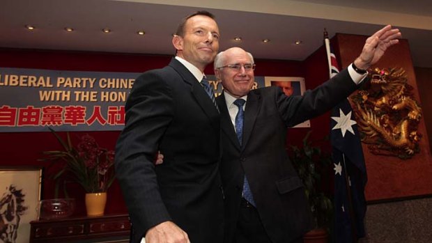 Flashback &#8230; Tony Abbott with John Howard.