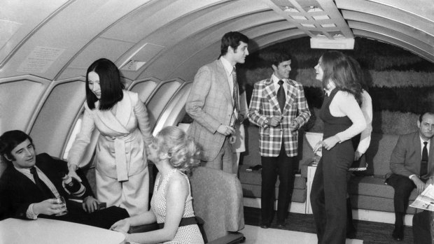 The latest thing in air travel was a dance floor for passengers on Air Canada's Jumbo Jet service from Toronto to London. 