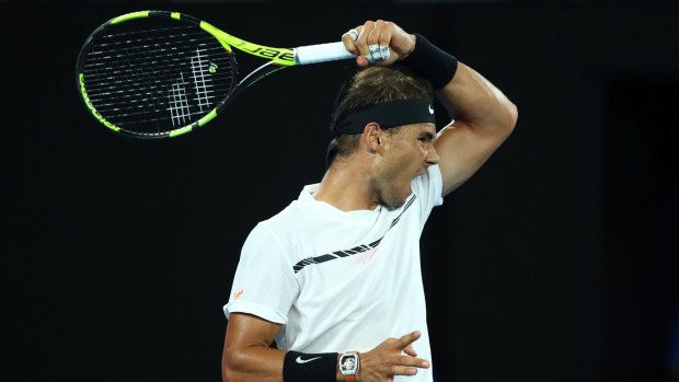 Rafael Nadal was beaten by his nemesis.