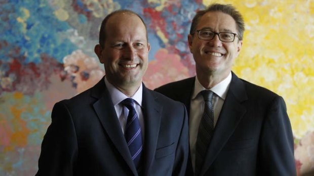 Smooth transition: Incoming chief executive Craig Meller and departing CEO Craig Dunn.
