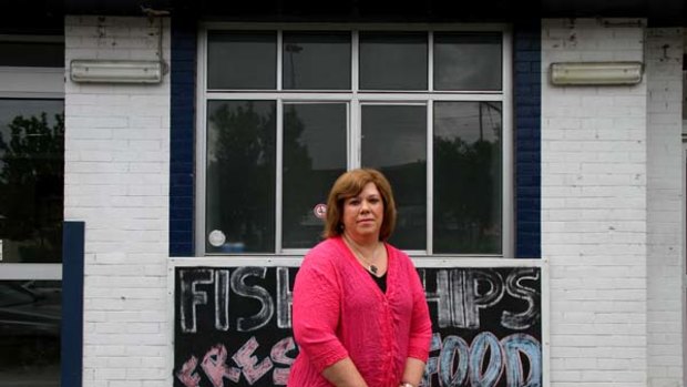 Teresa Gambaro stands outside the former Gambaros Seafood building, which is to become homeless accommodation.