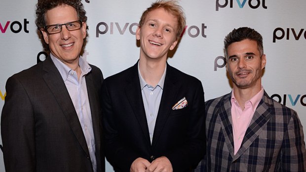 Jim Berk, Participant Media CEO (which owns Pivot), Josh Thomas and Evan Shapiro, Pivot president.
