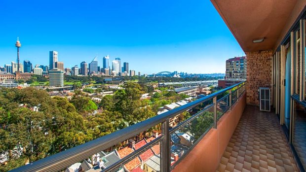 An early birthday present: The view from the Potts Point pad.