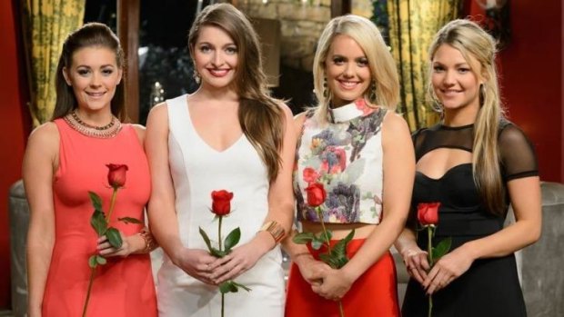 Four Bachelor hopefuls (from left) Lisa, Jessica, Louise and Sam were last night reduced to a trio.