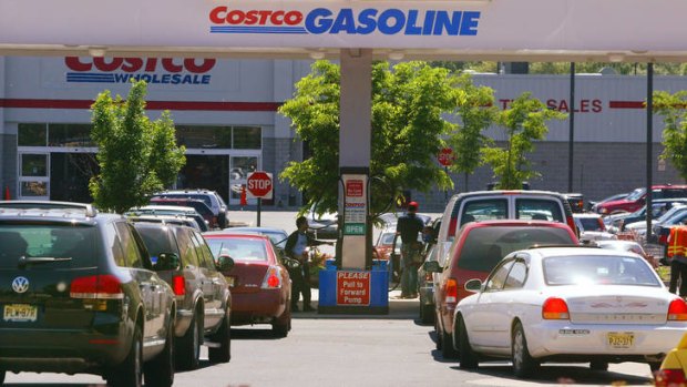 Petrol pumps are regular features of Costco's American stores.