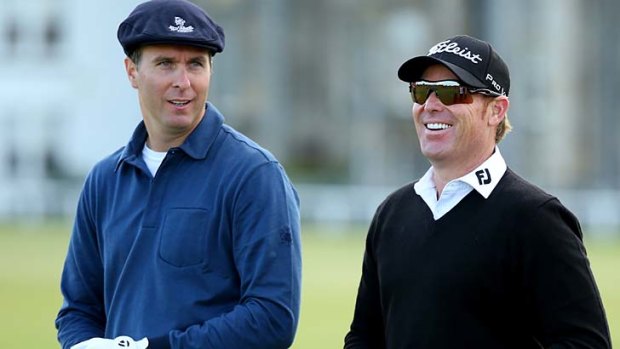 Twitter row: Michael Vaughan, left,  pictured with Shane Warne.