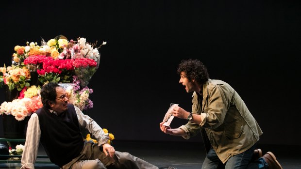Ingenuity, insights, humanity and many theatrical delights: Anthony Brandon Wong and Mark Leonard Winter in Sydney Theatre Company's Chimerica. 