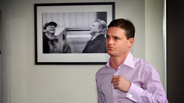 Danny Nikolic during a break at his Racing Victoria hearing last month.
