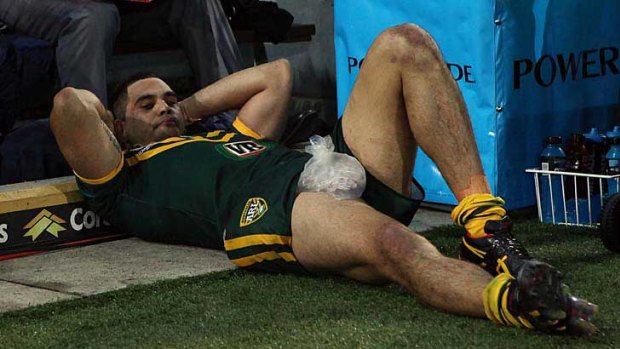 Ice does the trick ... Greg Inglis is no longer hobbling.