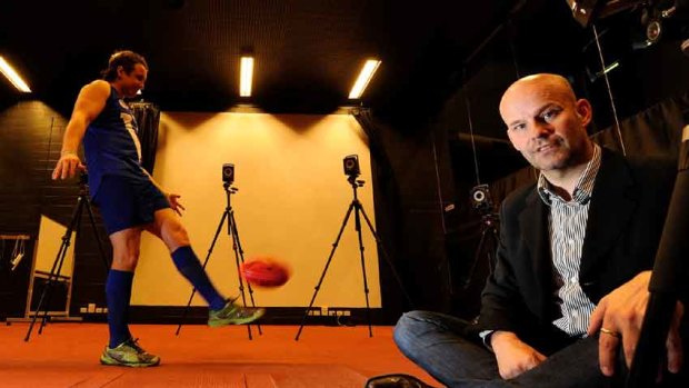 Professor Hans Westerbeek in the biomechanics laboratory.