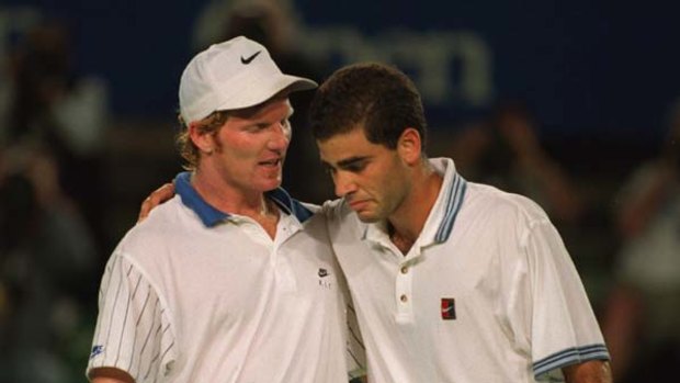 Pete Sampras and Jim Courier in 1995.