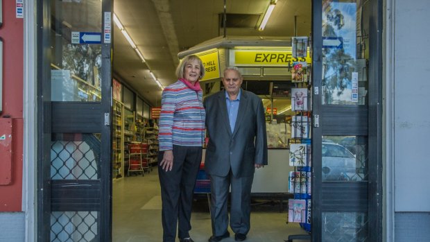 Olympia and Chris  Maleganeas officially sold the Red Hill supermarket on July 10.